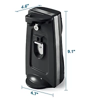 Mainstays Can Opener and Knife Sharpener, Bottle Opener with Removable Cutting Lever,with Stainless steel blade,Black, Mainstays Can Opener and Knife Sharpener, Bottle Opener with Removable Cutting Lever Black