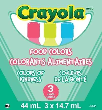 Crayola Food Colors, Colors of Kindness, 3PK, Food Color