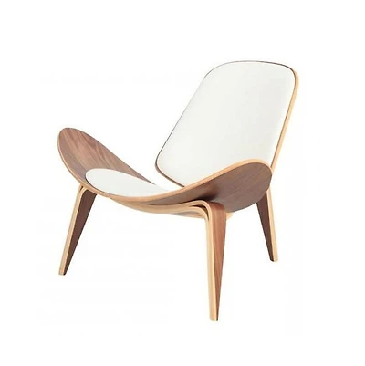 Chaise de salon shell Plata Décor Import en blanc