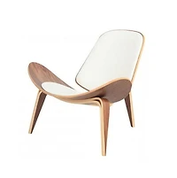 Chaise de salon shell Plata Décor Import en blanc