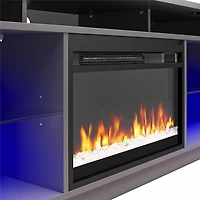 Ameriwood Home Luna Electric Fireplace TV Stand for TVs up to 65", Graphite Gray
