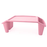 Storex Portable Plastic Lap Desk, Lightweight Tray for Children, Pink, 3-Pack