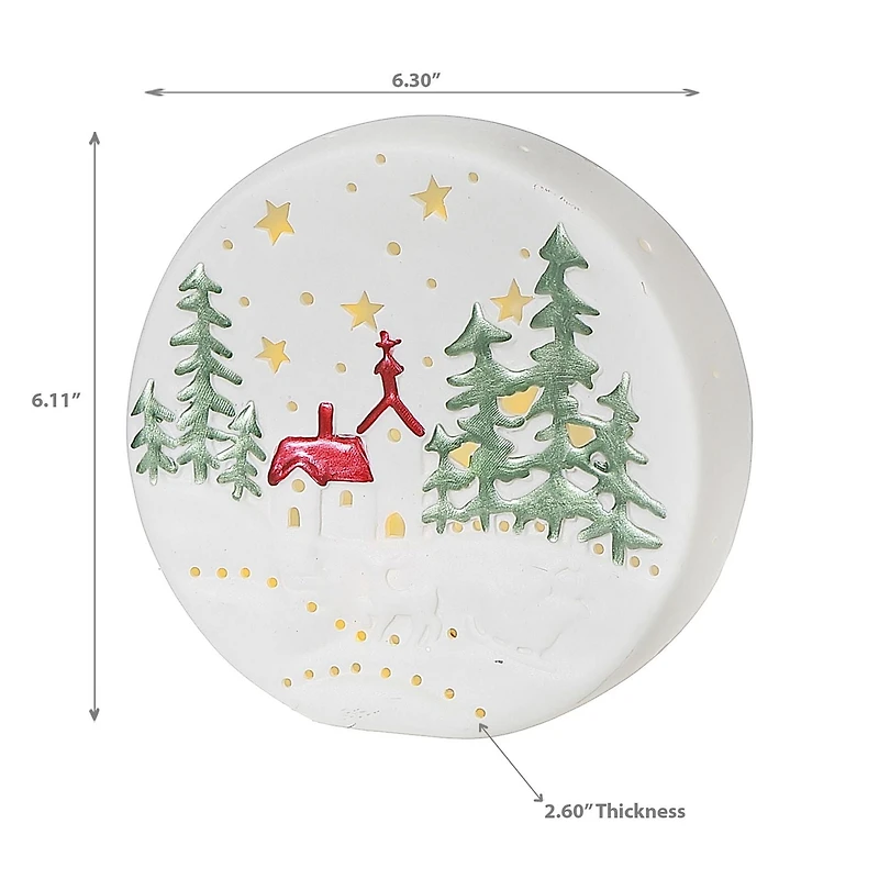 Led Round Ceramic Scenic Decor Large