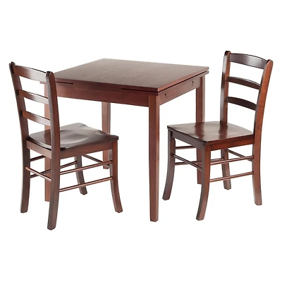 Winsome- Pulman 3PC table d'extension & chaises à dossier échelle