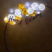 illooms Gold, Silver, White LED Light Up Balloons, Pack of 15