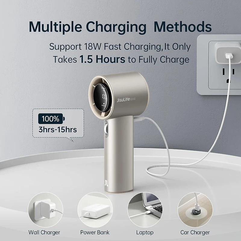 Ventilateur portatif Jisulife Pro1 S marron clair