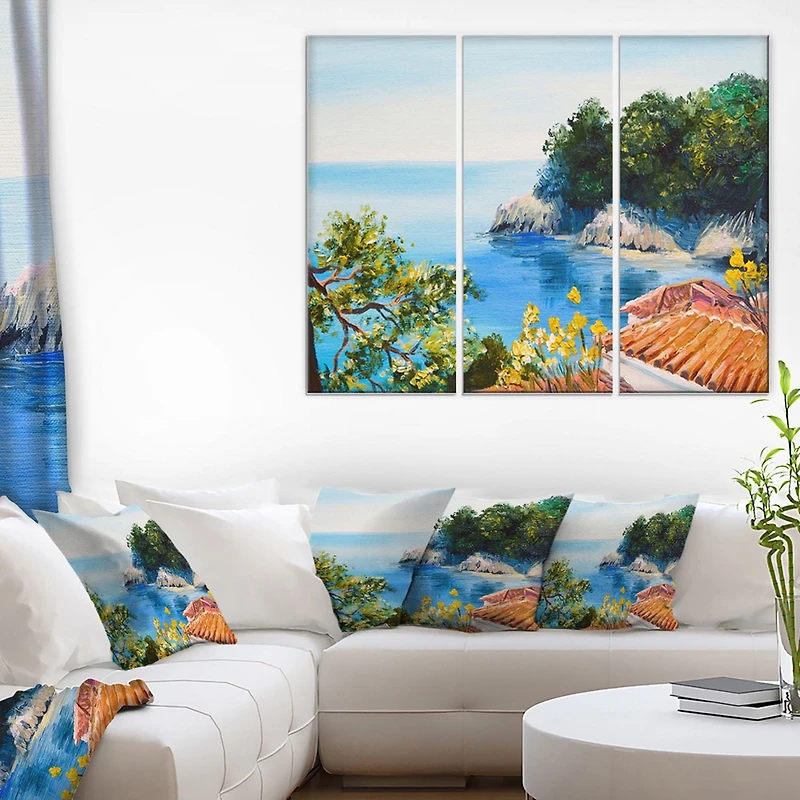Design Art House near The Sea Canvas Print