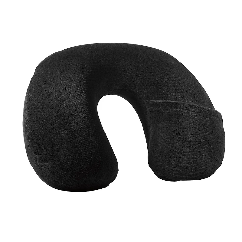 COUSSIN DE VOYAGE GONFLABLE EN POLAIRE AVEC MASQUE POUR LES YEUX TRAVEL SMART