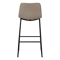 Monarch Specialties Chaise De Bureau, Hauteur Bar, Debout, Bureau, Travail, Pu D'aspect Cuir, Métal, Brun, Noir, Contemporain, Moderne