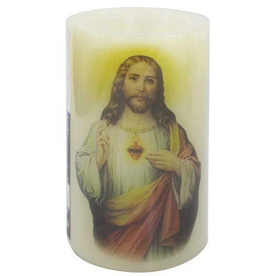 Mainstays 5" Bougies pilier en cire à DEL - Jésus, non parfumé
