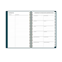 2025 Weekly Monthly Planner, 5 x 8, Blue Sky, Solid Peacock, 5x8 Weekly/Monthly Planner