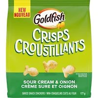 GoldfishMD CROUSTILLANTS Crème sure et oignon Mini-craquelins cuits au four; Sachet de 177 g GoldfishMD CROUSTILLANTS Crème sure et oignon Mini-craquelins cuits au four, sachet de 177 g