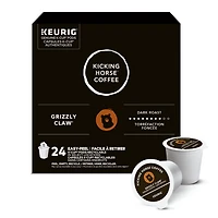 Capsules de café Kicking Horse Grizzly Claw, torréfaction foncée, format K-Cup