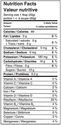 Mélasse Qualité fantaisie 100% naturel sans gluten Crosby's