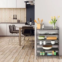 Seville Classics 3 Tier Resin-Wood Shoe Rack 2PK