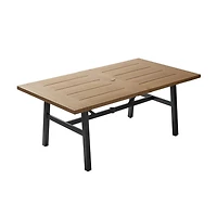 Table à dîner extérieure en acier pour patio Kennedy Pointe Better Homes & Gardens, brun