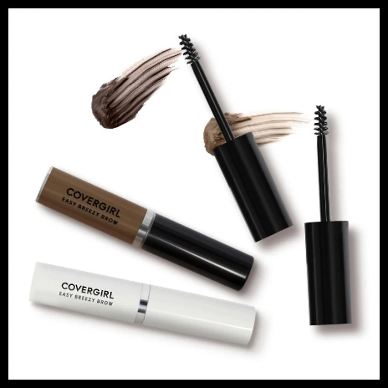 COVERGIRL Easy Breezy Brow Volumizing Gel, Holds Brows for 24 Hours, Infused with Argan Oil & Biotin, 100% Cruelty-Free, Tinted brow gel