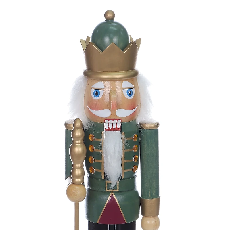 Holiday  Time PL Glad Tidings 15in Wood  Green  Nurcraker Home Decor