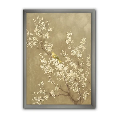 Designart Fleur de cerisier blanc III Art mural encadré