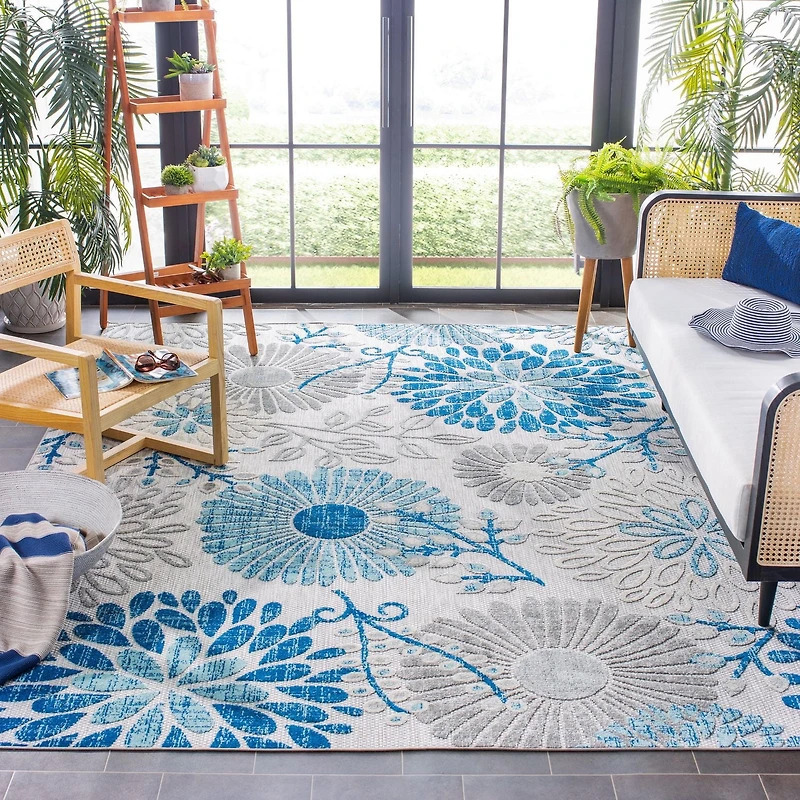 Safavieh Cabana Garnet Floral Outdoor Area Rug