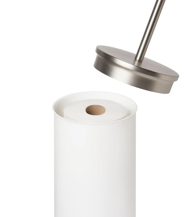 Portaloo Toilet Paper Stand White/Nickel