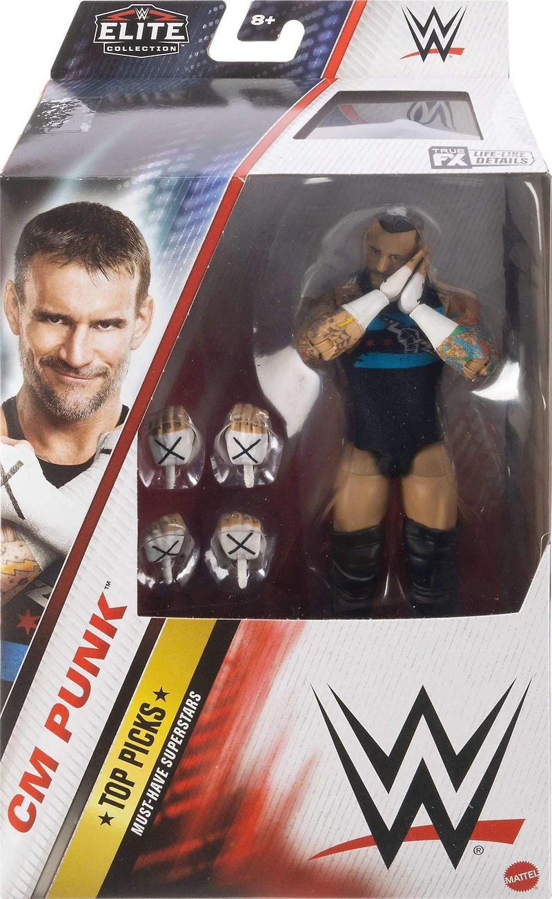 WWE Elite Top Picks CM Punk Action Figure & Accessories, 6-inch Collectible Set - Walmart Exclusive