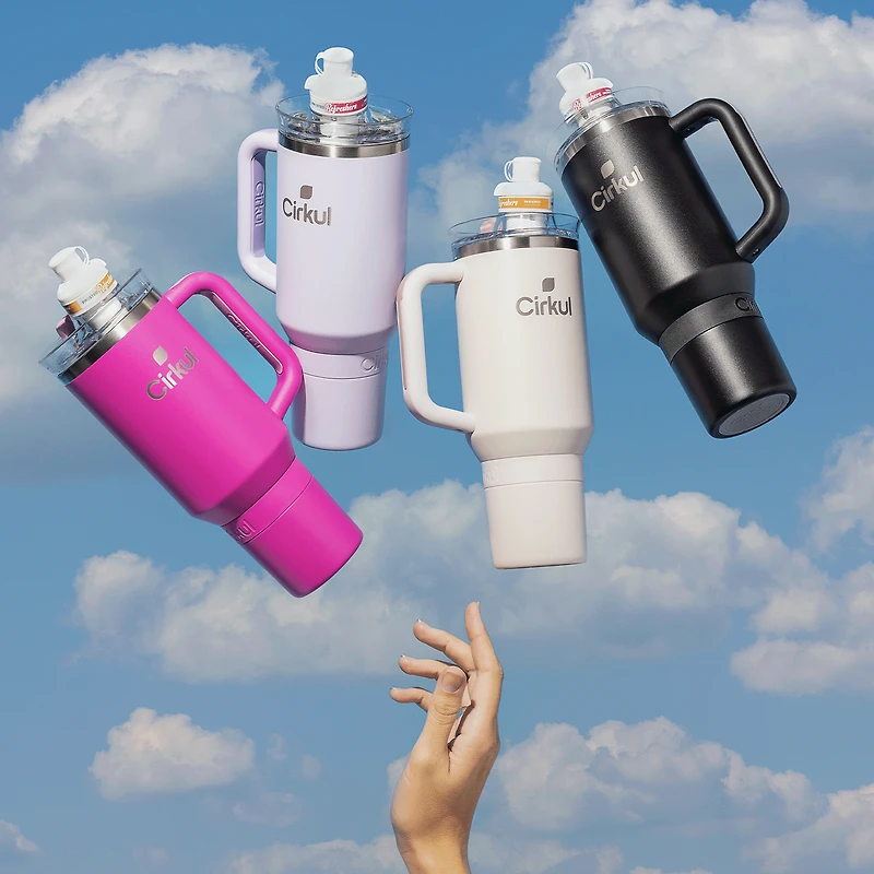 Cirkul 40oz All-Day StrawSip™ Tumbler, Cherry Blossom (Light Pink)., 40oz Cherry Blossom All-Day StrawSip™ Tumbler.