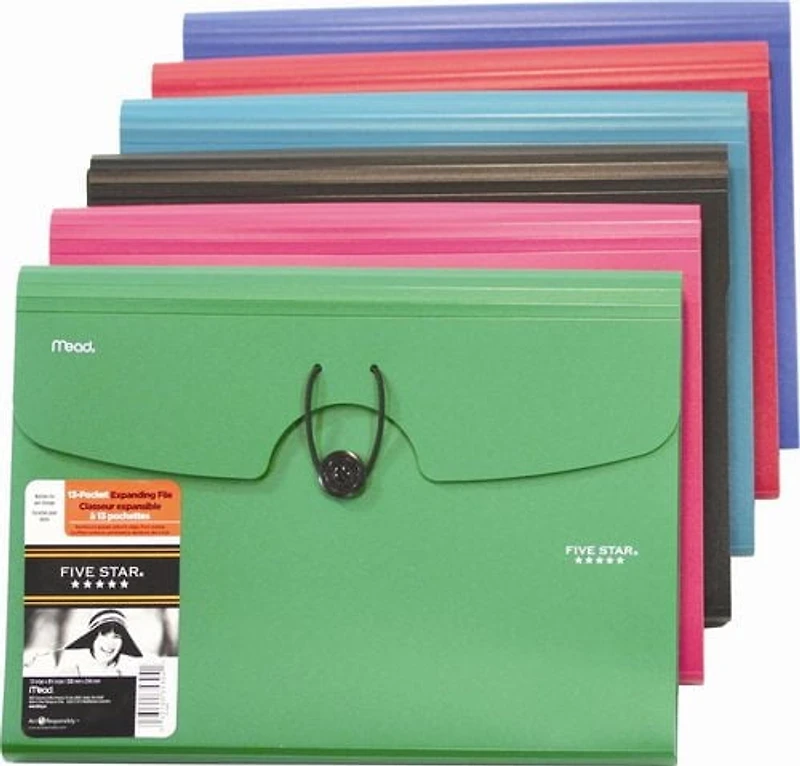 Five Star® Expanding File 13 Pocket, Expanding File 13 Pocket