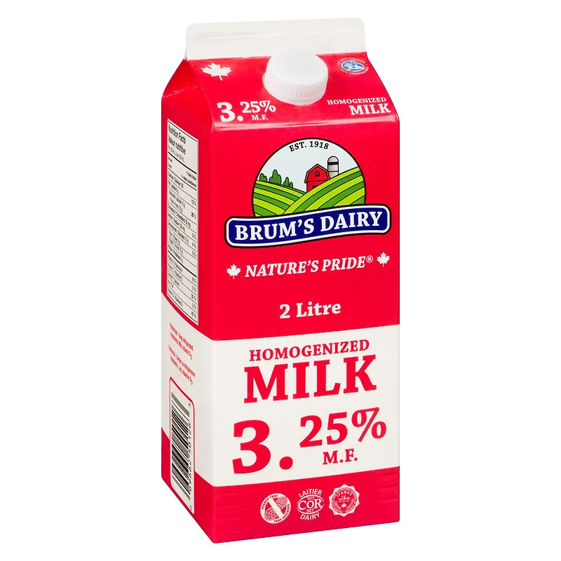 Lait homogénéisé à 3,25 % M.G. de Brum's