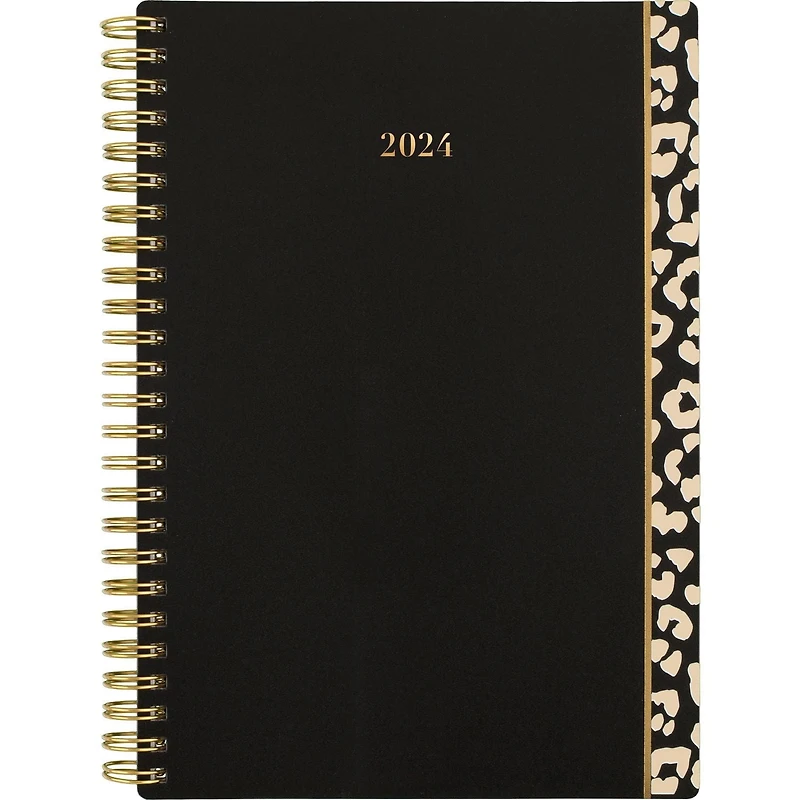 Cambridge® Small Weekly/Monthly Panthera Printed Poly Planner, Planner