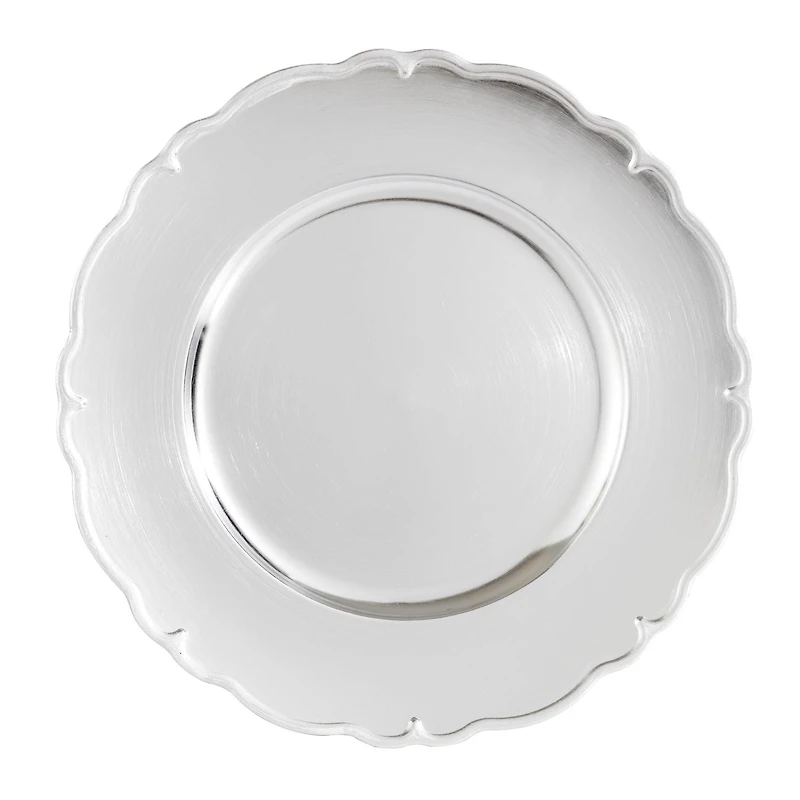 Assiette de présentation 33cm Holiday Time de couleur Argent
