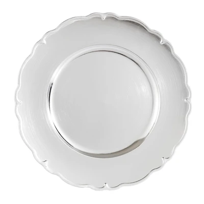 Assiette de présentation 33cm Holiday Time de couleur Argent