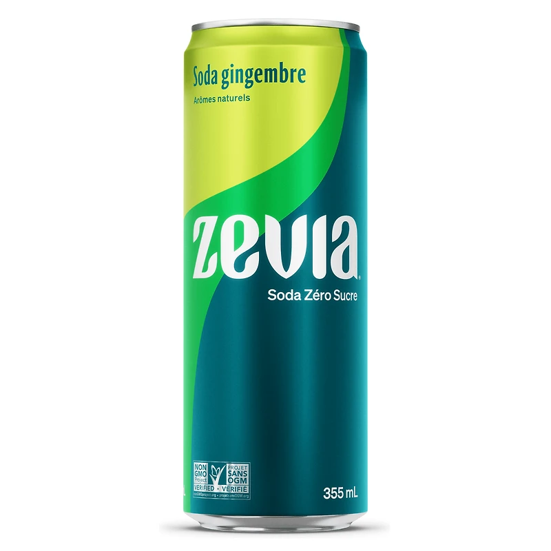 Zevia Soda gingembre Lisse 355 mL Soda gingembre 355 mL