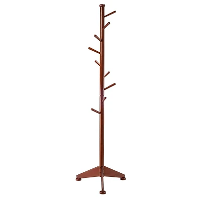 Winsome Lily Coat Tree 9 Pegs Walnut - 94570