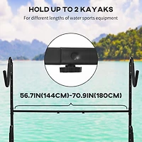 Soozier Freestanding Kayak Storage Rack for 2 SUP, Canoe, or Paddleboard