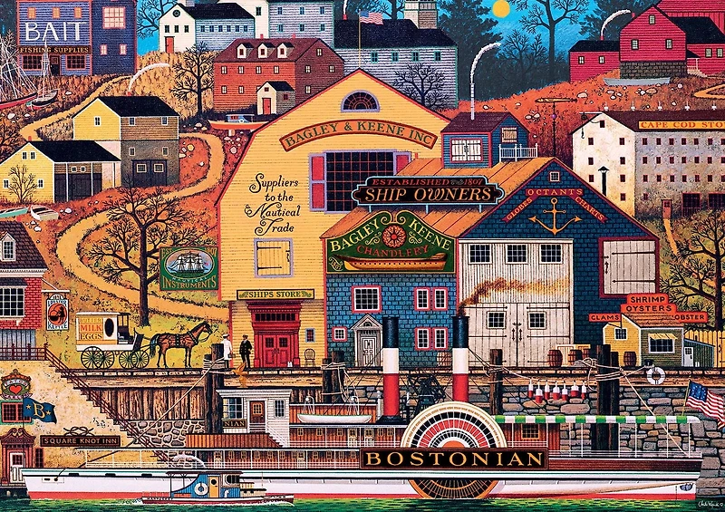 Buffalo Games Large Pieces Charles Wysocki Le puzzle The Bostonian en 300 pièces