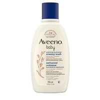 Aveeno Baby Nettoyant crémeux Hydratation apaisante pour la peau sensible - Avoine naturelle + vitamine E - Sans parfum, 236 ml