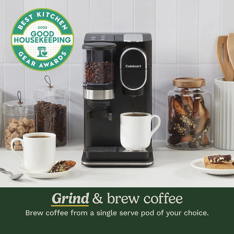 Cafetière à portion individuelle Grind & Brew de Cuisinar Préparez une seule portion avec grain
