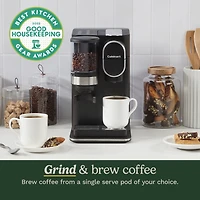 Cafetière à portion individuelle Grind & Brew de Cuisinar Préparez une seule portion avec grain