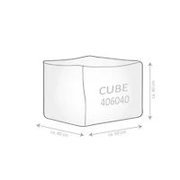 Sitting Point Cube L Straw Bean Bag Ottoman
