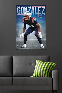NFL New England Patriots - Christian Gonzalez 24 Wall Poster, 22.375" x 34"
