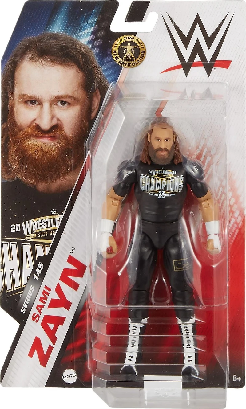 WWE Sami Zayn Action Figure - Series #145, 6-inch Collectible Superstar with Articulation & Life-Like Look