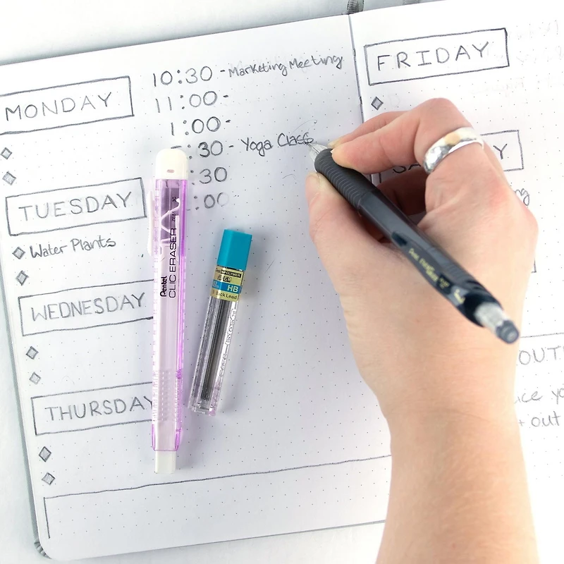 EnerGize-X Retractable Mechanical Pencil (0.7mm) Assorted Set with Super Hi-Polymer Refill HB Leads and Clic Eraser, Mechanical Pencil Kit