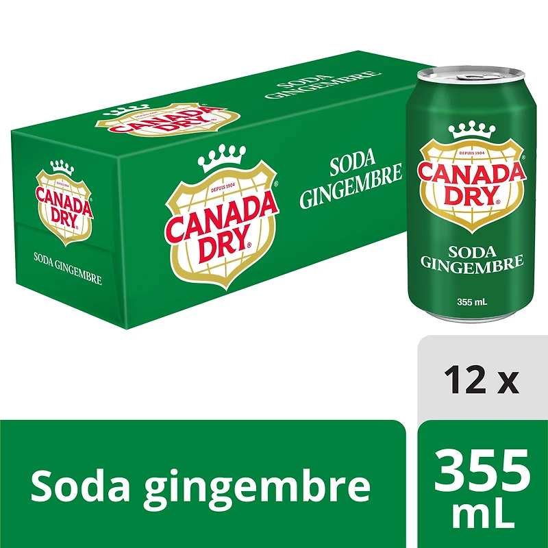 Canada Dry® Ginger Ale 355 mL Cans, 12 Pack, 12 x 355 mL