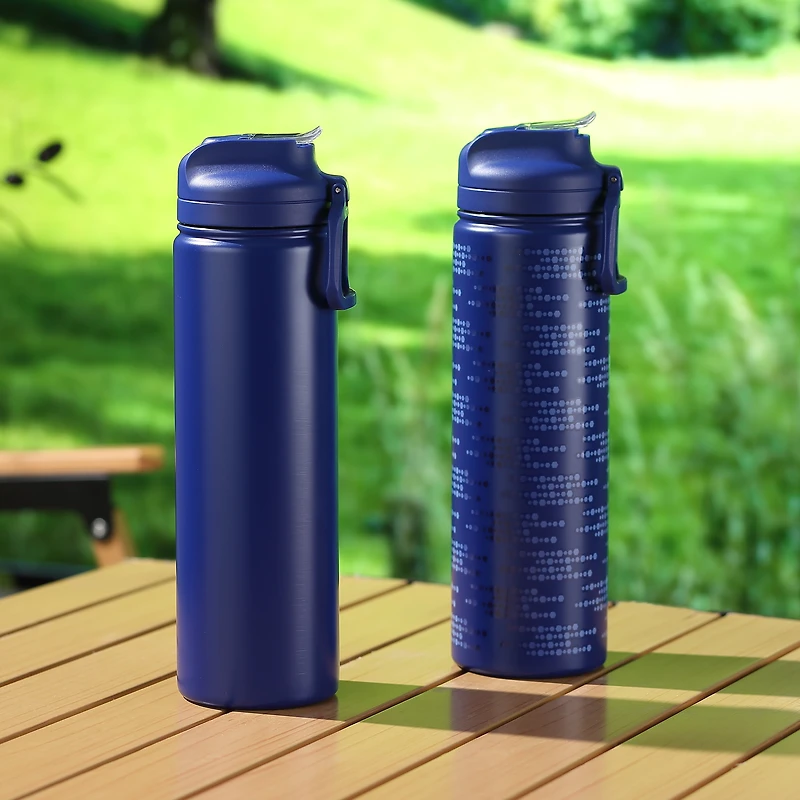 Mainstays Lot de 2 bouteilles à bec 24 oz en acier inoxydable  Bleu