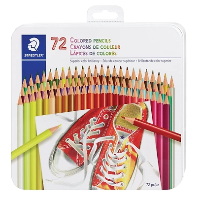 Staedtler Crayons de couleur Boîte en métal de 72 couleurs
