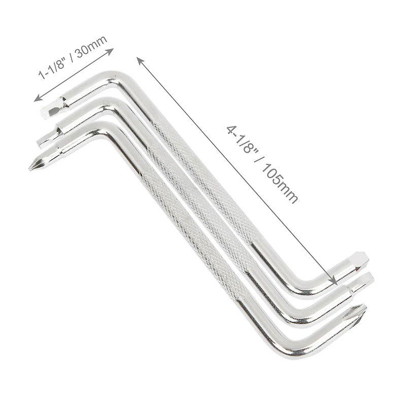 WorkPro Jeu de tournevis coudés - 3 Pièces Acier CR-V