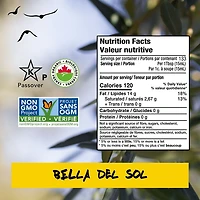 Bella Del Sol Huile D'Olive Extra Vierge Biologique 750ml Premium – Première pression à froid