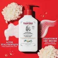 THAYERS Hydrating Milky Cleanser with Hyaluronic Acid and Snow Mushroom, Natural Facial Cleanser, For All Skin Types, 237mL, THAYERS Hydrating Milky Cleanser