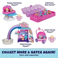 Hatchimals Alive, Egg Carton Jouet avec 5 mini figurines dans des œufs qui éclosent tout seuls, 11 accessoires, jouets pour enfants pour filles et garçons, à partir de 3 ans